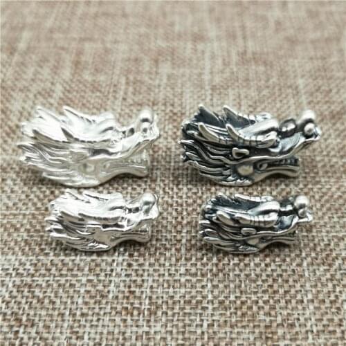 999 Fine Silver Dragon Beads 3D Bracelet Necklace Spacer, The Bead Weight Is Light