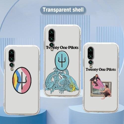 Twenty One 21 Pilots Scaled icy Phone Case Transparent For Huawei P Mate P10 P20 P30 P40 10 20 Smart Z Pro Lite 2019 transparent