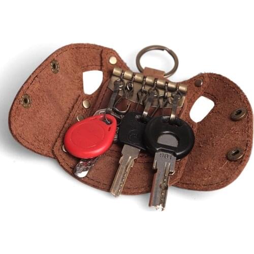 Cobbler Legend 2021 Vintage Genuine Leather Car Key Holder Men Wallet Keychain Housekeeper Women /Male Case Bag Organizer