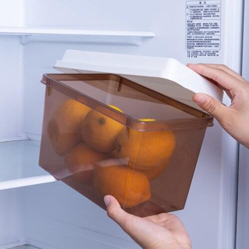 Refrigerator Fruit Transparent Storage Box Kitchen Vegetable Organizing Box Plastic Food Storage Container Kitchen Storage