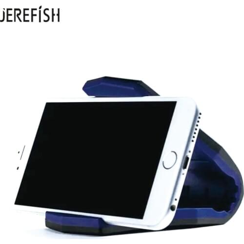 JEREFISH Universal Car Phone Holder Stand Adjustable Alligator Clip Vehicle-mounted Mobile Scaffold Holder Cradle Mount Bracket