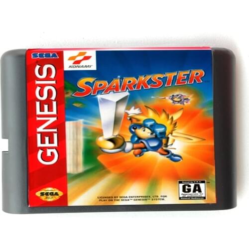 Sparkster Rocketknight Adventures 2 16 bit MD Memory Card for Sega Mega Drive 2 for SEGA Genesis Megadrive