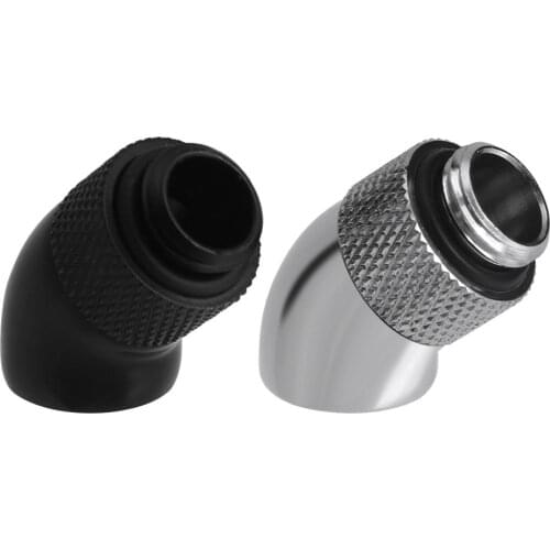 Brass G1/4 Screw Thread 45 Degree Elbow Rotary Brass Adapter Male to Female Connector Fitting Computer PC Water Cooling System