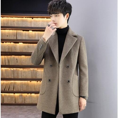 Lihahafang Men's Double Breasted Coats