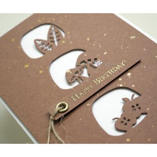 Mmao Crafts Metal Steel Cutting Dies New Mushroom apple leaf frame Stencil For DIY Scrapbooking Paper/photo Cards Embossing Dies