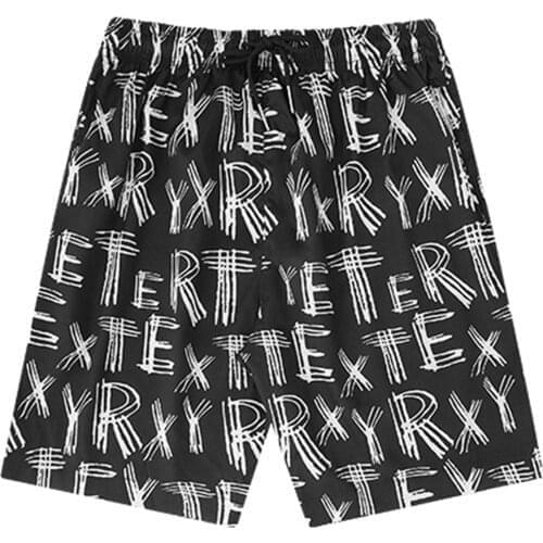 Oversized Hip Hop Cargo Shorts Streetwear Joggers Pockets Baggy Pant 2021 Summer Casual Short Mens Graffiti Letters Shorts