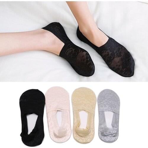Solid Mesh Womens Short Socks Invisible No Show Non Slip Breathable Shoe Liner Boat Socks for Summer Cotton Ankle Socks