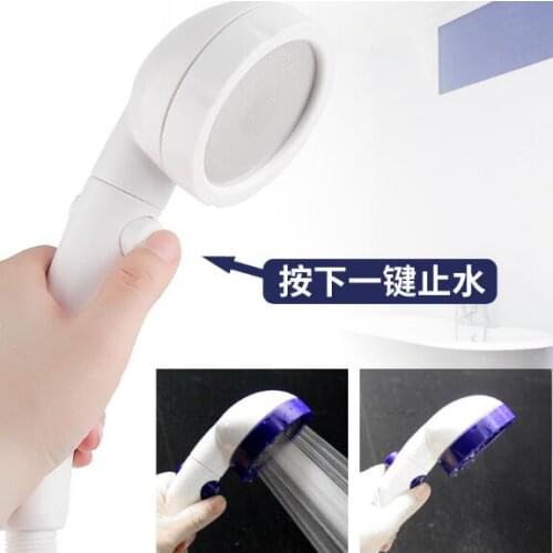 Wholesale One button Waterstop Shower nozzle Water saving Shower head SPA sprayer sprinkler head