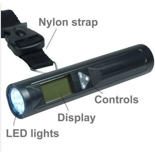 Outdoor 40KG Portable Travel Hanging Scale Luggage Weighing Scale with Flashlight