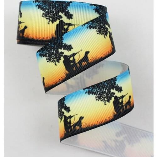 Hound printed16/22/25/38/75mm grosgrain ribbons 10 25 50 yards DIY bows gift wrapping wedding decoration webbing