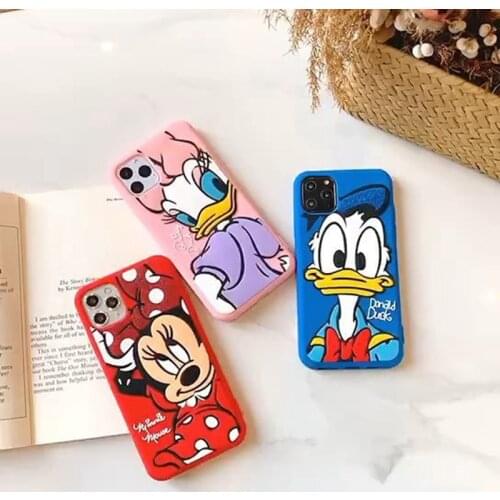 DISNEY 2021 Minnie Silicone Case for IPhone 11 Pro Xs Max iPhone SE 2020 6 6S 7 8 Plus Official Liquid Silicon 360 Full Cover