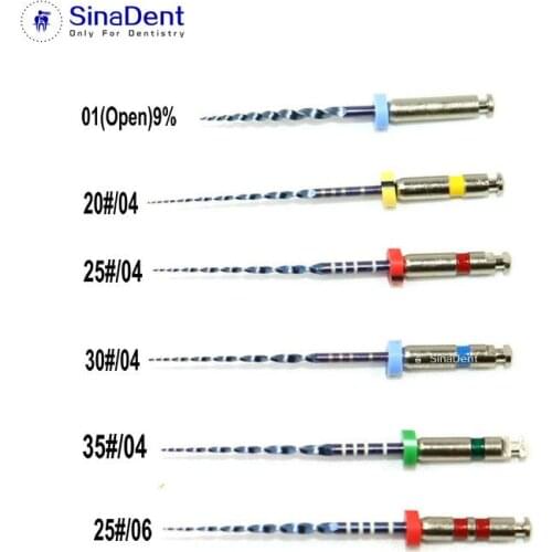 Dental Endodontic Files 04 06 Taper Pro Flexible Blue 25mm 21mm Assorted Heat Activation Treatment for Root Canal