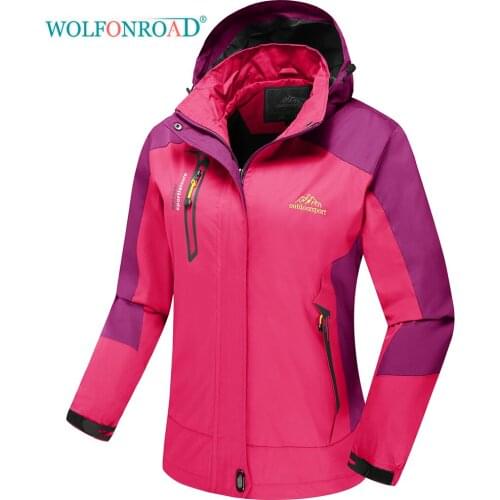 WOLFONROAD No Fleeced Outdoor Waterproof Winbreaker Womens Hiking Hunting Walking Camping Jacket Mountain Climbing Sports Coats