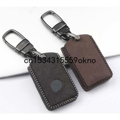 Suede Leather Car Key Case Key Cover For Volvo XC60 S90 XC90 XC40 V60 V90 CC Accessories