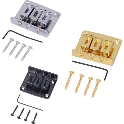 Cigar Box Guitar Parts: 3-string Hard-tail Adjustable Bridge