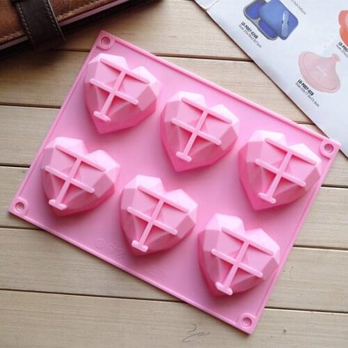 1Pcs Kitchen Supplies 6-Cavity DIY Baking Tools Food Grade Silicone Reusable Pink Doughnut Cookie Model Multi Purpose
