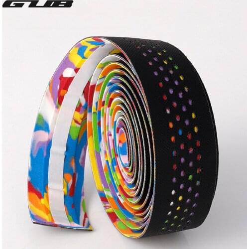 2Pcs GUB Soft Road Bike Bicycle Handlebar Tape Cork EVA PU Handle Bar Tape Professional Cycling Damping Anti-Vibration Wrap