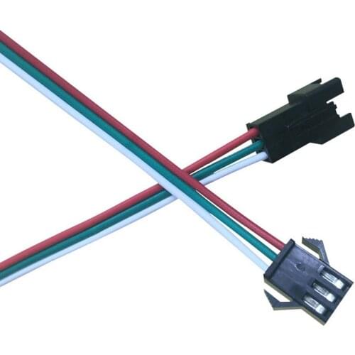 3P 4P JST SM Male Female Plug Connector Cable Wire for Ws2812B Ws2811 Pixel LED Strip Light Consumables