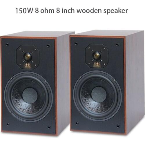 8ohm 150W 8-inch Fever Hifi Bookshelf Speakers 2.0 Passive Fever Wooden Monitor Speakers High-fidelity Speakers 25Hz~40KHz Pair