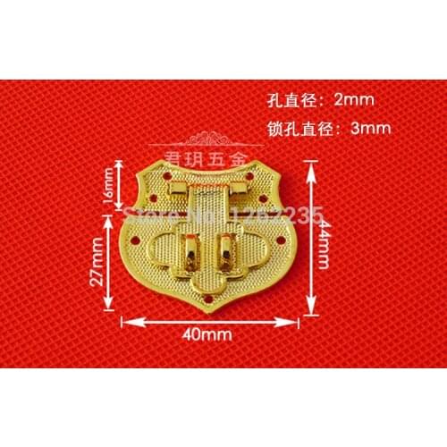 44 * 40mm Palette accessories hasp Kim Box lock imitation Heart Alloy Ancient Heart-shaped box clasp
