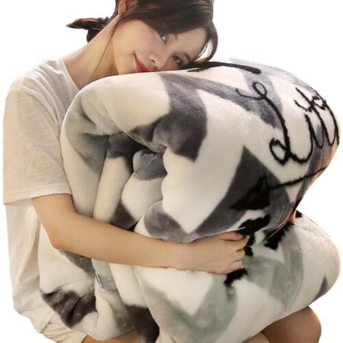 Coral velvet blankets winter double-layered thick warm frankince blankets bedding single dormitory students nap
