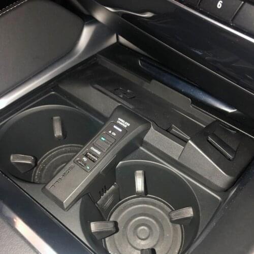 For BMW X5 F15 X5M F85 X6 F16 X6M F86 10w car QI wireless charger wireless charging phone holder accessories for iPhone 8 9