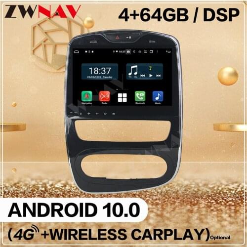 Carplay 128G 2 Din For Renault Clio 2016 2017 2018 Android10 Screen Multimedia Player Audio Radio GPS Navi Head Unit Auto Stereo