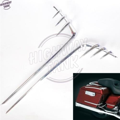 Chrome ABS Motorcycle Saddlebag Lid Accents case for 1993-2013 Harley Touring with Hard Bags 8646