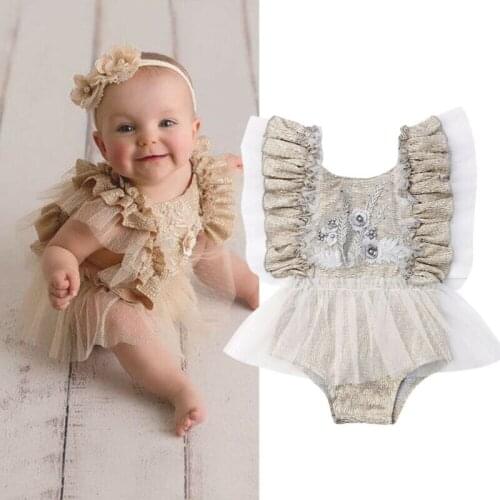 Newborn Baby Girl Infant Lace Loveliy Romper Jumpsuit Outfits Clothes Children Kids Autumn Winter New Fashion Clothing
