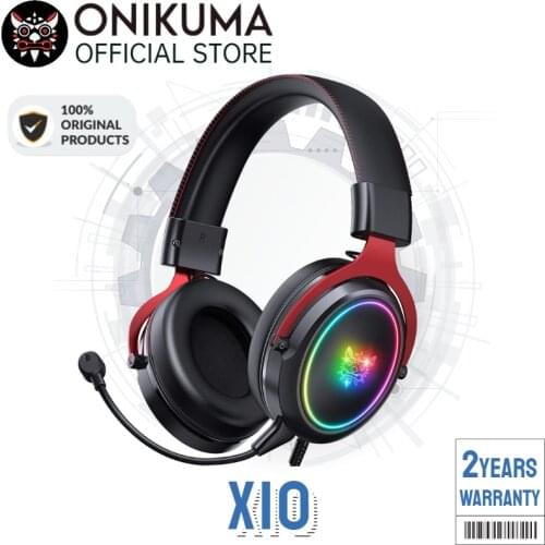 Onikuma X10 Gaming Headset with Mic and Noise Cancellation Headphone Gaming with Led Light