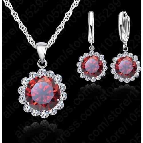 Wholesale Price Wedding Jewelry Set Cubic Zircon Necklace Pendant/Earrings Fashionable Women Set