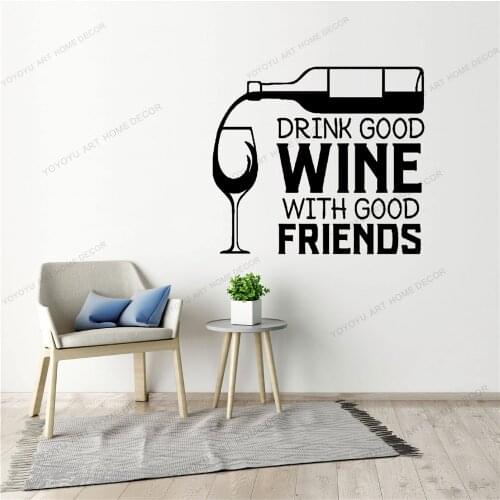Creative Kitchen Wall Stickers For Wine Shop Wall Decals Home Decoration Vinyl Mural Art Sticker On The Wall DW9664