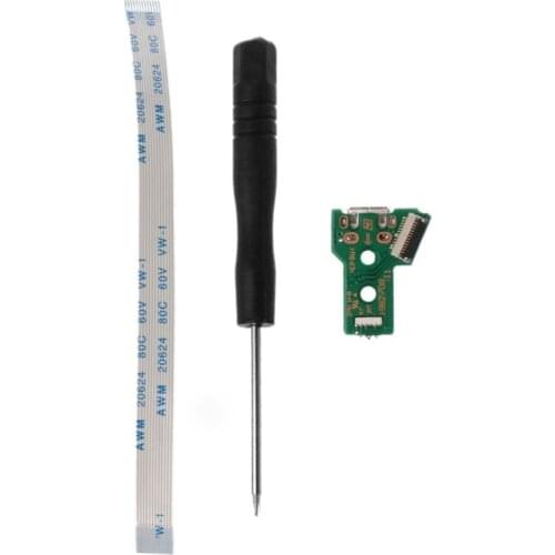 Circuit Board Slim USB Charging Plate Controller Socket Port JDS-055 12 Pin Flexible Power Cable Replacement Parts for sony 4