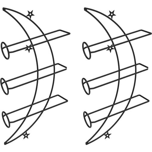 2 Pcs Wall Mounted Wine Rack, Wine Bottle Holder,Iron Decorative Wine Racks Organizer,Wine Storage Shelf Home & Kitchen