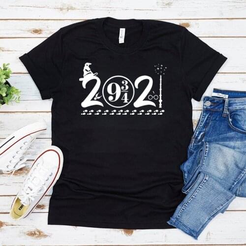 New Arrival 2021 Hogwart Inspired Shirt Graphic 9 3/4 Shirt Magical School T Shirt Unsiex Potter Shirt Women Summer Fashion Top