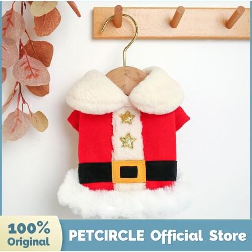 PETCIRCLE Dog Puppy Clothes Christmas Star Jacket Fit Small Dog Pet Cat Winter Thick Warm Pet Cute Costume Dog Clothes Dog Coat