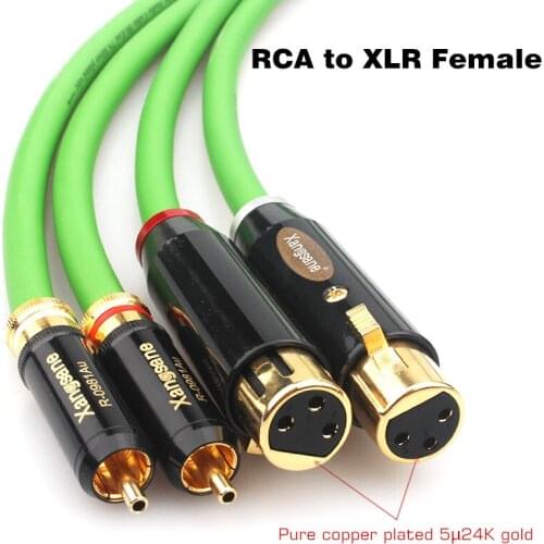 7N OCC silver-plated RCA to XLR male / female cable HiFi audio cables