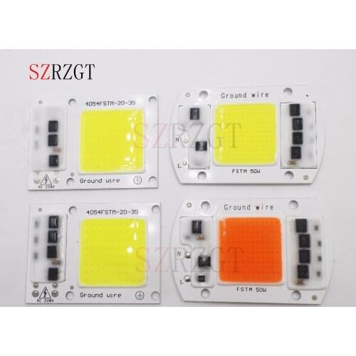 10pcs Smart IC Integrated LED Grow Light Lamp Chip COB Full Spectrum/Warm/Cold White 220V 20W 30W 50W For Flower Plant Vegetable