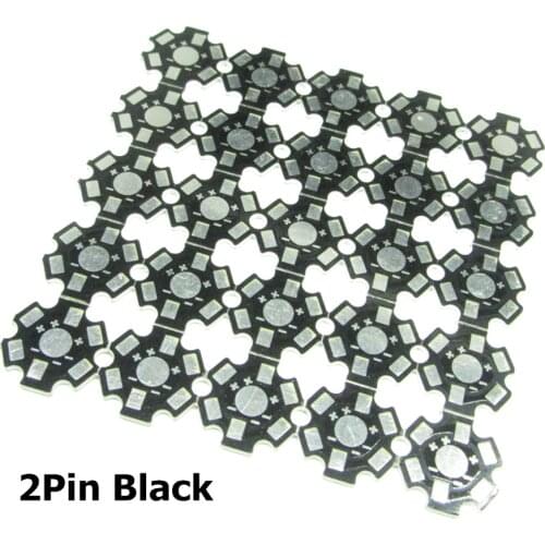 1W 3W 5W LED PCB Board 20mm White Black LED Aluminum Heat sink Base Plate 2pin 4pin 6pin 8pin For High Power LED