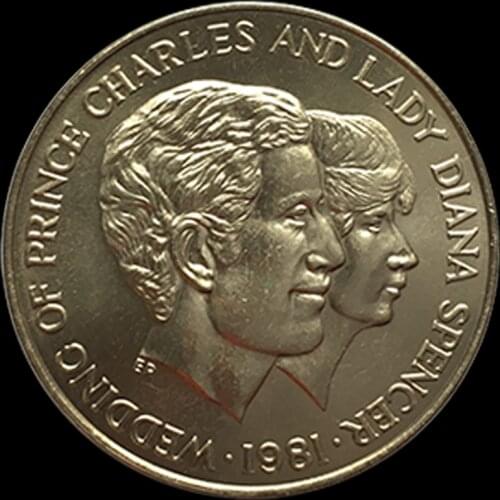 Uganda 10 Shillings Prince Charles and Dianas Wedding, 1981 Real Original Coins Collectibles Authentic Unc
