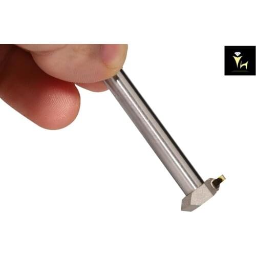 Yuhe PCD Angle 180 Degree Flat CNC Diamond Tools, 6mm/ Customize Diameter Shank ( Diamond Width: 0.25-8mm )