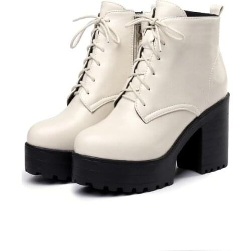 Big Size 9 10 11-13 boots women shoes ankle boots for women ladies boots Cross binding side zipper waterproof table