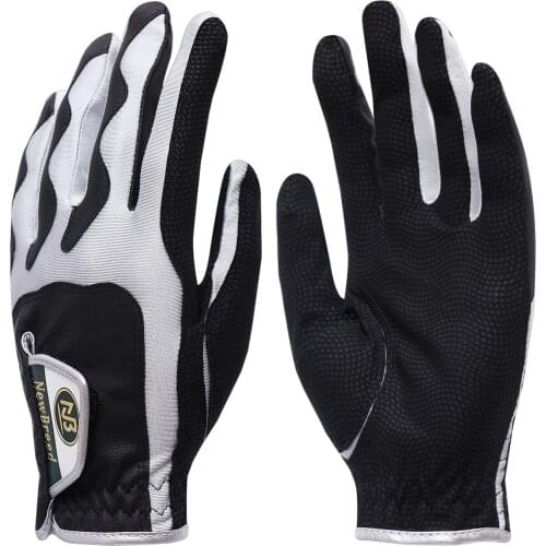 1PC Men Left Hand Orientation Janpanese PU Leather Spandex All Weather Grip Golf Gloves Holder Gift