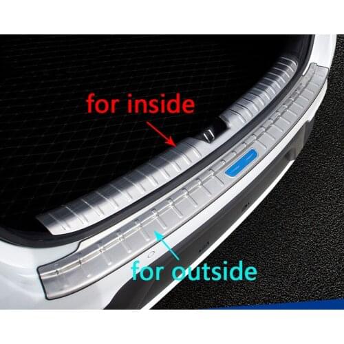 1pc for KIA K2 2011-2016 2017 Rear guard plate Threshold bar Stainless steel Trunk Protective plate