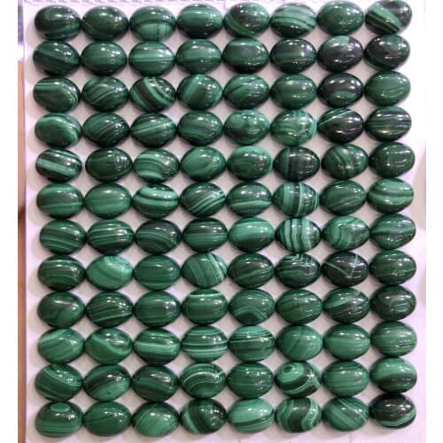 100% Natural AA Quality Malachite Gem stone Cabochon 6x8mm Oval Gem Cabochon Ring Face,30piece/pack