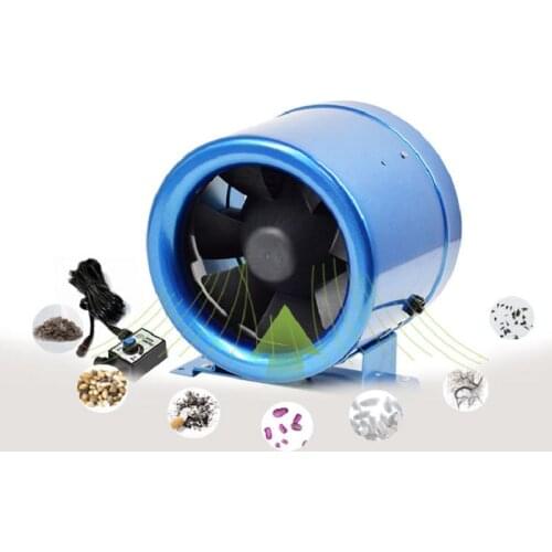 4 inch Mixed Flow Frequency Conversion Duct Fan Speed Regulation Machine Powerful Exhaust Air Tool Pipe Ventilation Extractor