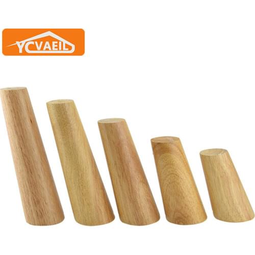 4pcs/Lot Solid Wood Furniture Legs, Inclined Cone Sofa Bed Cabinet Table and Chair Replacement Feet Sloping