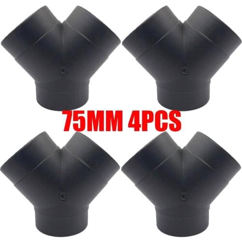 4pcs Air Vent Outlet Car Parking Heater Ducting 75mm Y Piece Elbow Bend Pipe Exhaust Connector For Webasto Eberspaecher Diesel