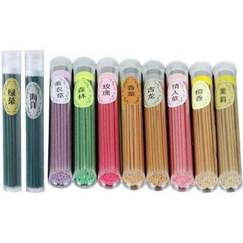 50pcs Sticks Incense Burner Fragrance Spices Natural Aroma Sandalwood Air Freshener 7 Flavors