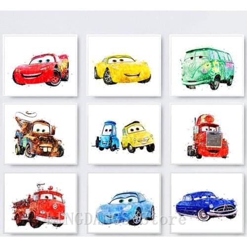 Disney Cars Lightning Mcqueen Tow Mater Cartoon Movie 5d Diy Diamond Painting Diamond Mosaic Embroidery Cross Stitch Home Decor